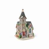 Corner Cathedral Christmas Village